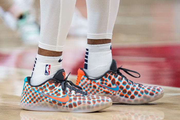 Ja Morant wearing the Nike Kobe 11 '3D'.